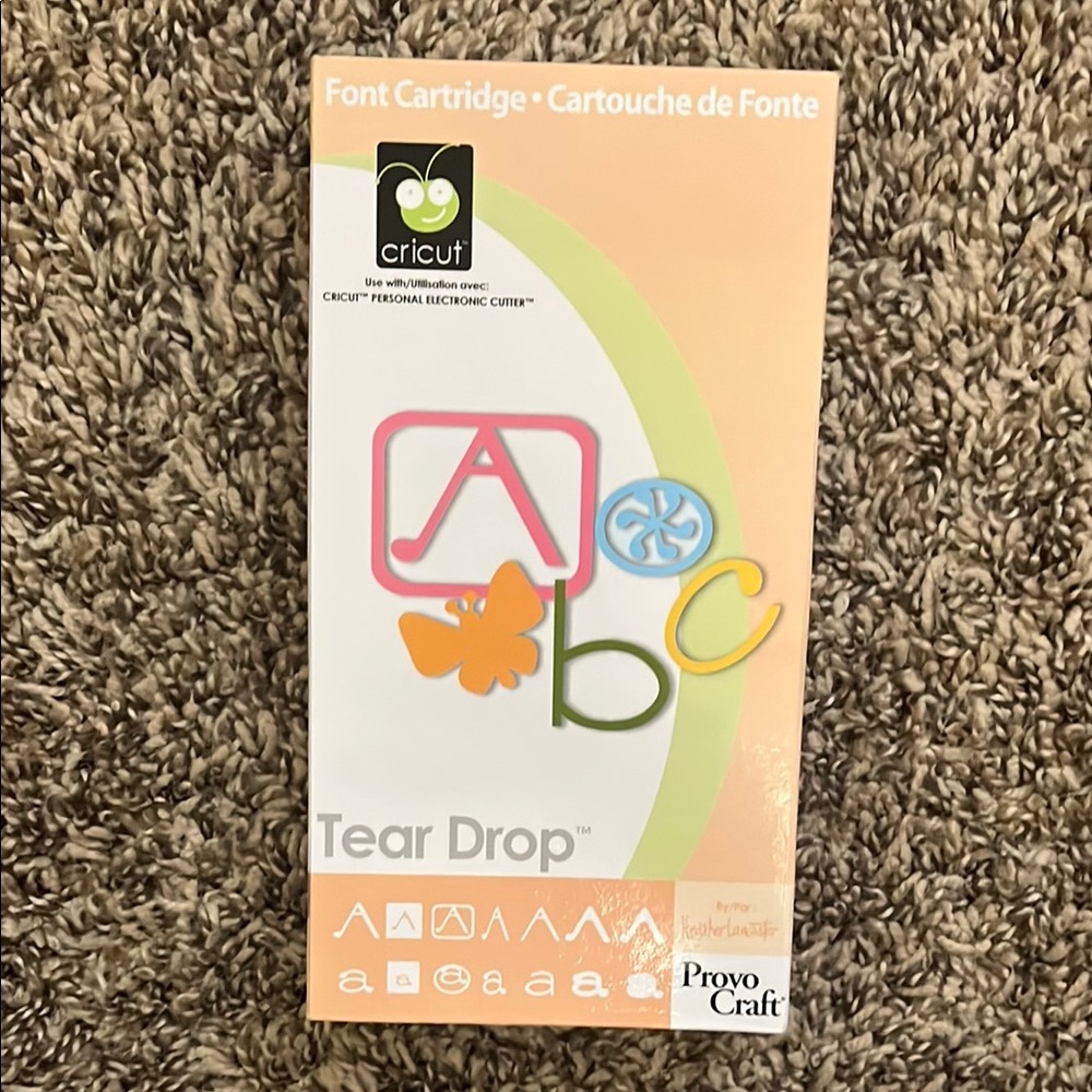 Cricut Tear Drop Font Cartridge